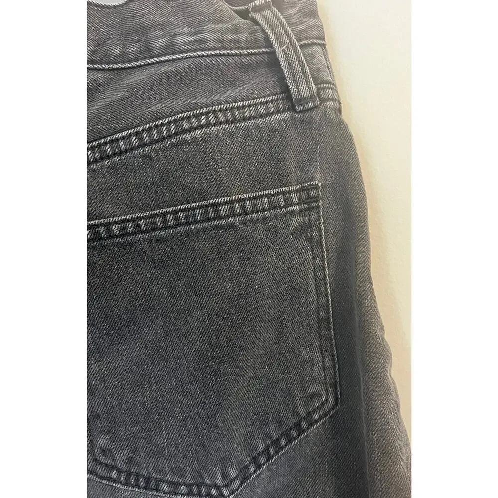 Madewell Rigid Denim A-Line Mini Skirt in Black sz. 24